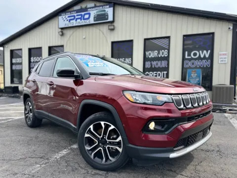 Red 2022 JEEP COMPASS LIMITED for sale in Crown Point, IN