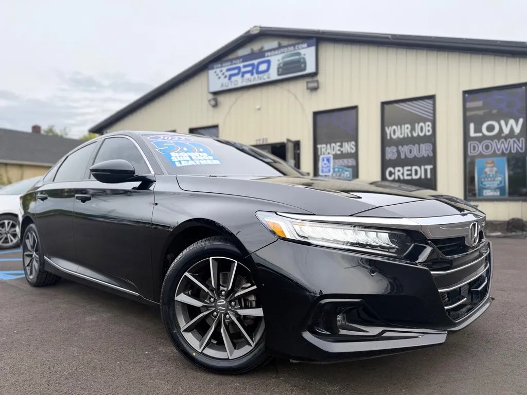 Black 2022 HONDA ACCORD EX-L for sale in Crown Point, IN