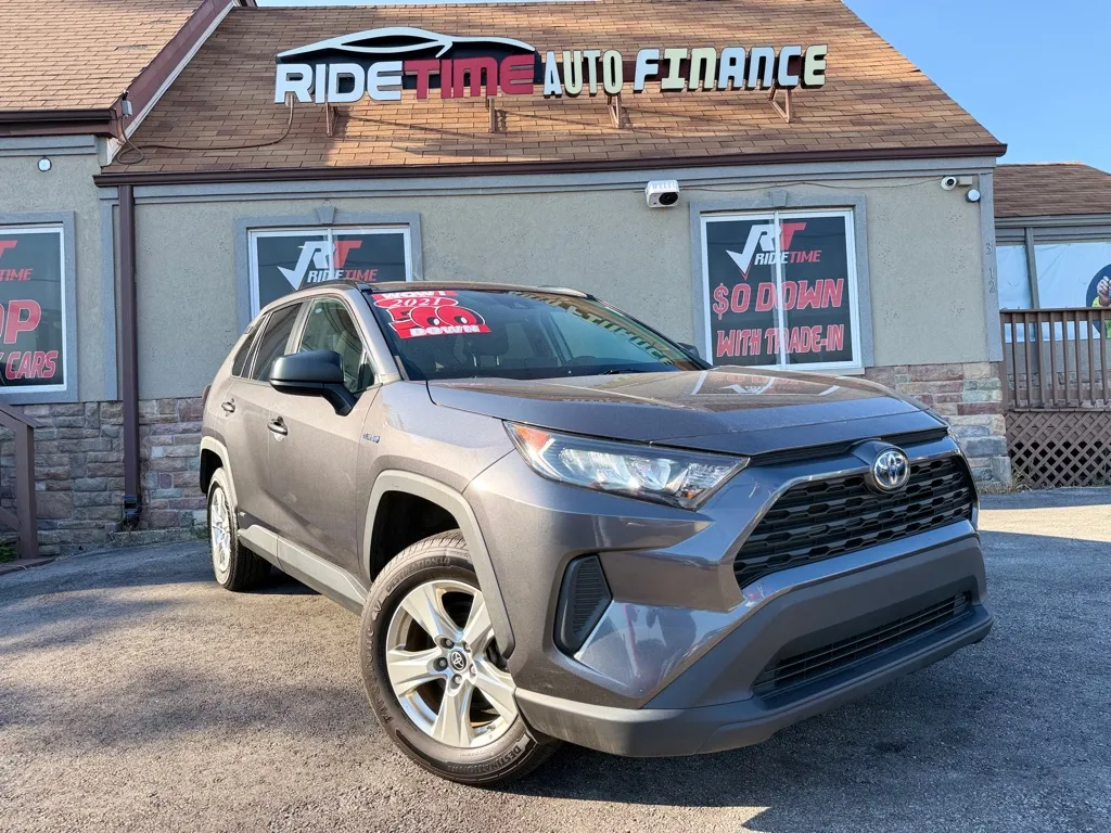 Gray 2021 TOYOTA RAV4 HYBRID LE - AWD for sale in Merrillville, IN