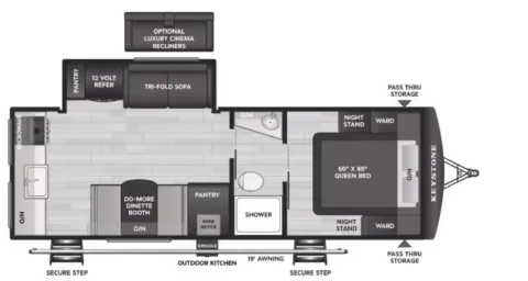 Another view of 2026 Keystone RV PASSPORT 2450RK for sale in Gulfport, MS at County Line Campers