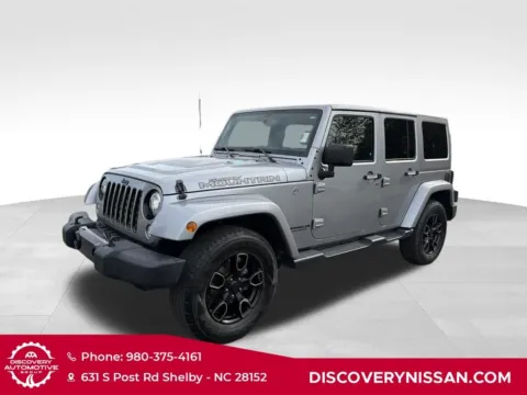 Silver 2017 Jeep Wrangler Unlimited Sahara for sale in Shelby, NC