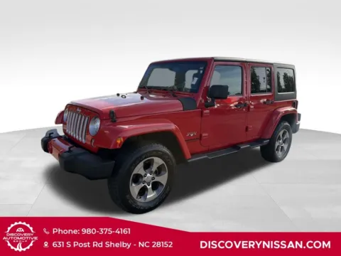Red 2017 Jeep Wrangler Unlimited Sahara for sale in Shelby, NC