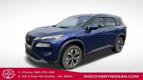 Blue 2021 Nissan Rogue SV for sale in Shelby, NC