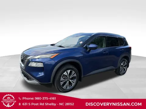 Blue 2021 Nissan Rogue SV for sale in Shelby, NC