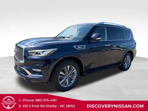 Blue 2024 INFINITI QX80 LUXE for sale in Shelby, NC