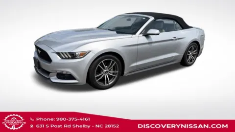 Silver 2017 Ford Mustang EcoBoost Premium for sale in Shelby, NC