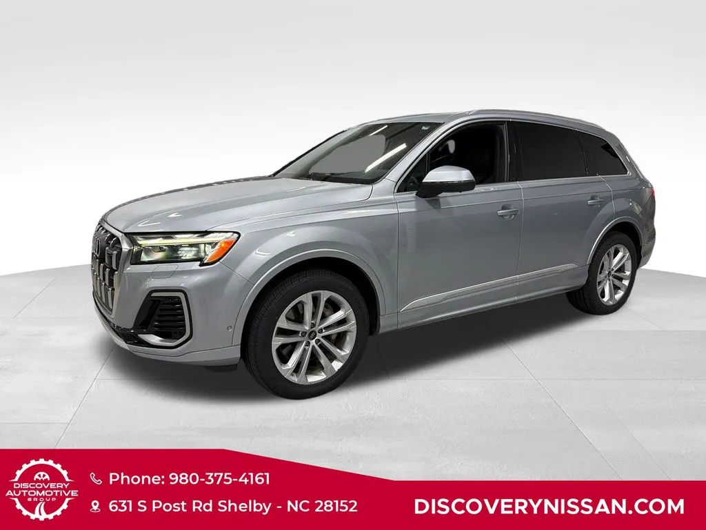 Silver 2025 Audi Q7 55 Premium Plus ONE OWNER Pano Roof for sale in Shelby, NC