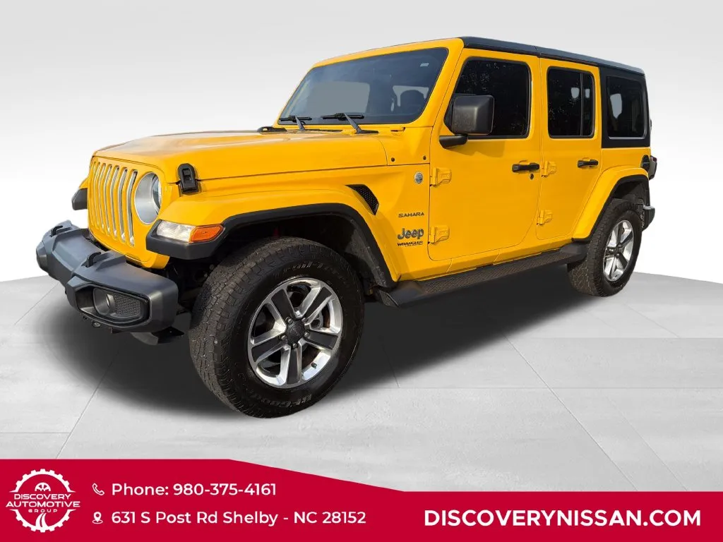 Yellow 2018 Jeep Wrangler Unlimited Sahara for sale in Shelby, NC