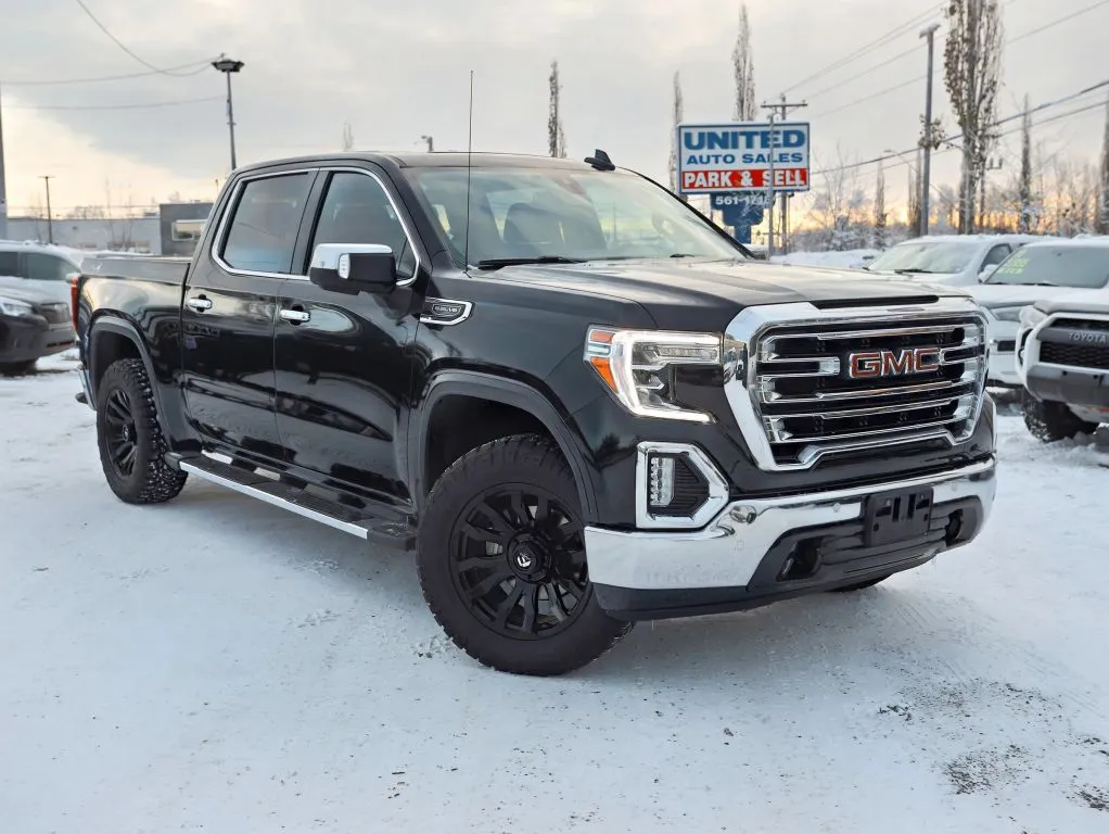 Black 2021 GMC Sierra 1500 Crew Cab SLT Pickup 4D 5 3/4 ft for sale in Anchorage, AK