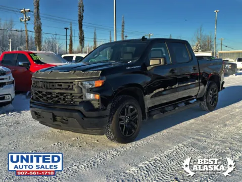 Photos of 2025 Chevrolet Silverado 1500 Crew Cab Custom Pickup 4D 5 3/4 ft for sale in Anchorage, AK at United Auto Sales