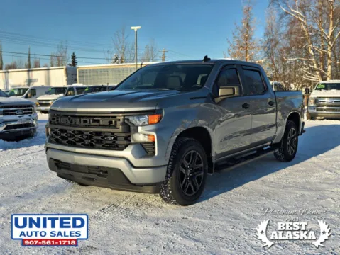Photos of 2024 Chevrolet Silverado 1500 Crew Cab Custom Pickup 4D 5 3/4 ft for sale in Anchorage, AK at United Auto Sales