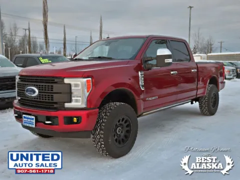 Another view of 2018 Ford F350 Super Duty Crew Cab Platinum Pickup 4D 6 3/4 ft for sale in Anchorage, AK at United Auto Sales
