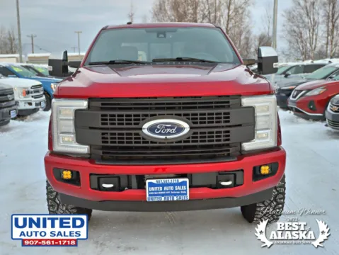 Photos of 2018 Ford F350 Super Duty Crew Cab Platinum Pickup 4D 6 3/4 ft for sale in Anchorage, AK at United Auto Sales
