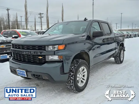 Another view of 2019 Chevrolet Silverado 1500 Crew Cab Custom Pickup 4D 5 3/4 ft for sale in Anchorage, AK at United Auto Sales