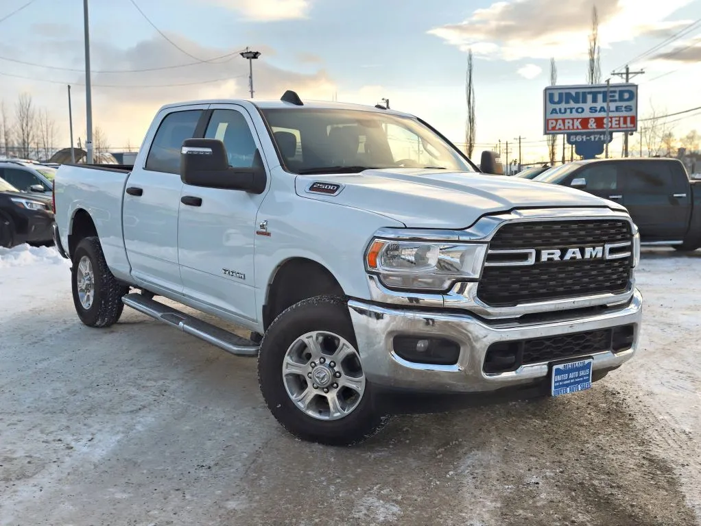 White 2024 Ram 2500 Crew Cab Big Horn Pickup 4D 6 1/3 ft for sale in Anchorage, AK