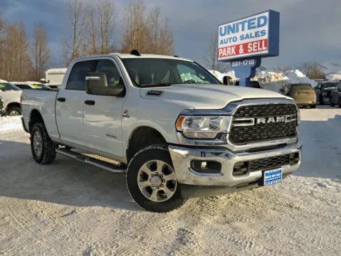 White 2024 Ram 2500 Crew Cab Big Horn Pickup 4D 6 1/3 ft for sale in Anchorage, AK