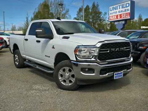 White 2024 Ram 2500 Crew Cab Big Horn Pickup 4D 6 1/3 ft for sale in Anchorage, AK