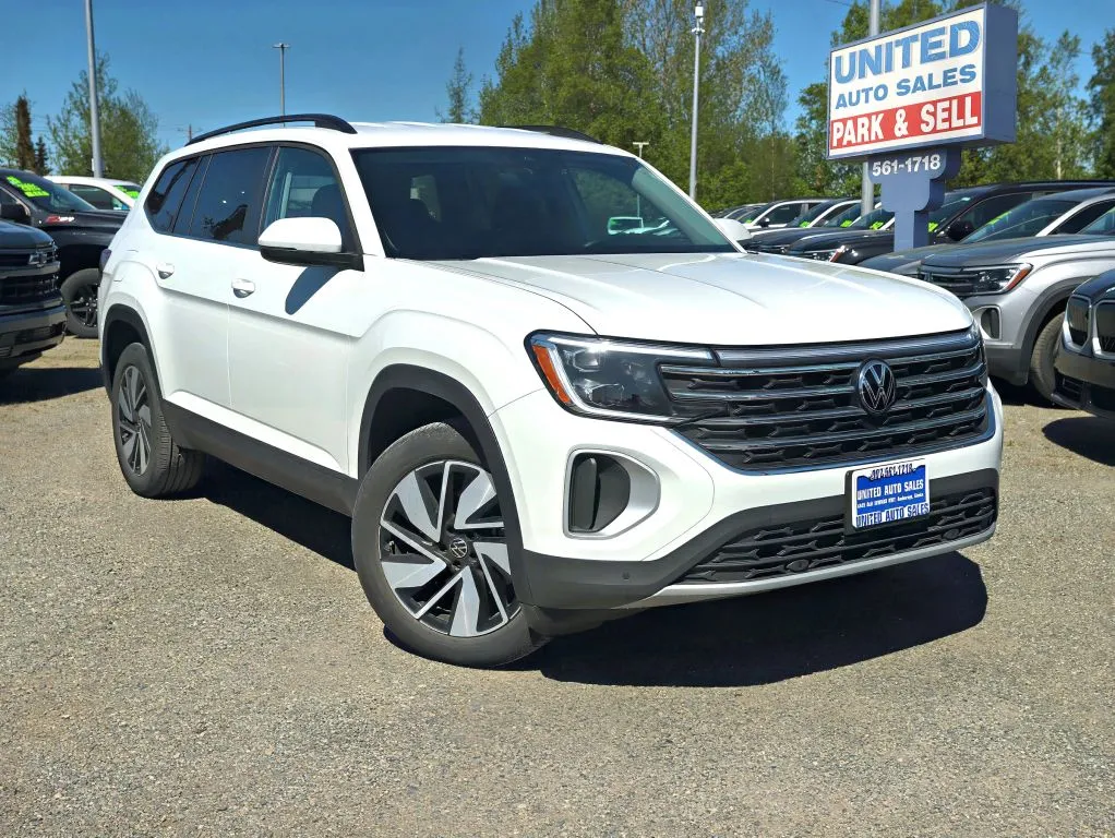 White 2025 Volkswagen Atlas SE 4MOTION w/Tech Pkg Sport Utility 4D for sale in Anchorage, AK