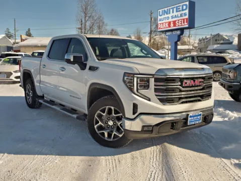 White 2025 GMC Sierra 1500 Crew Cab SLT Pickup 4D 5 3/4 ft for sale in Anchorage, AK