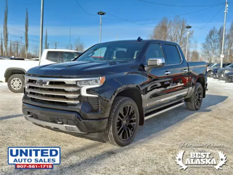 Photos of 2022 Chevrolet Silverado 1500 Crew Cab High Country Pickup 4D 5 3/4 ft for sale in Anchorage, AK at United Auto Sales