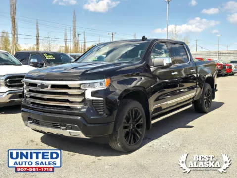 Photos of 2022 Chevrolet Silverado 1500 Crew Cab High Country Pickup 4D 5 3/4 ft for sale in Anchorage, AK at United Auto Sales