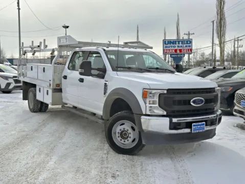 White 2022 Ford F550 Super Duty Crew Cab & Chassis XL Cab & Chassis 4D for sale in Anchorage, AK