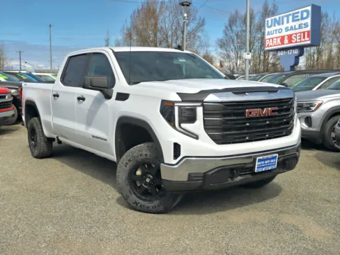 White 2024 GMC Sierra 1500 Crew Cab Pro Pickup 4D 6 1/2 ft for sale in Anchorage, AK