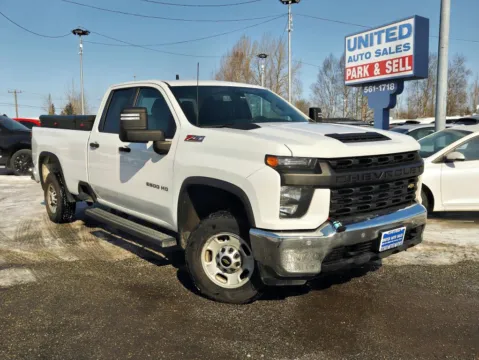 White 2022 Chevrolet Silverado 2500 HD Double Cab Work Truck Pickup 4D 8 ft for sale in Anchorage, AK