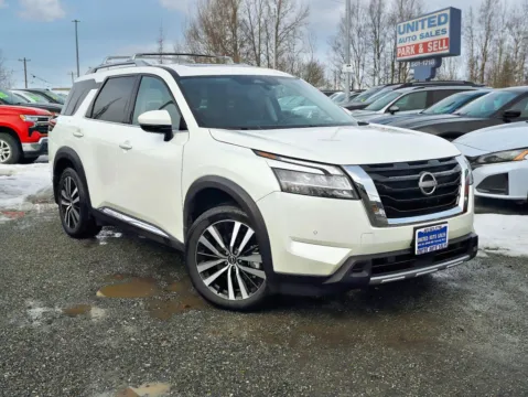 White 2024 Nissan Pathfinder Platinum Sport Utility 4D for sale in Anchorage, AK