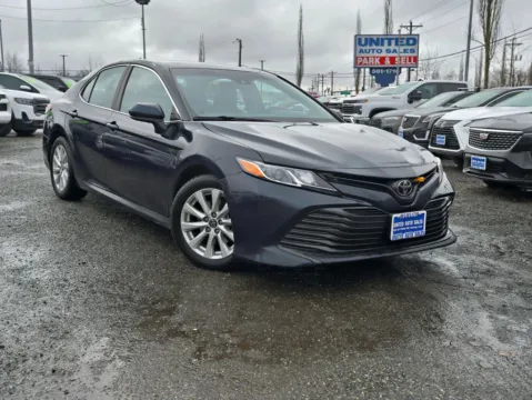 Blue 2018 Toyota Camry LE Sedan 4D for sale in Anchorage, AK