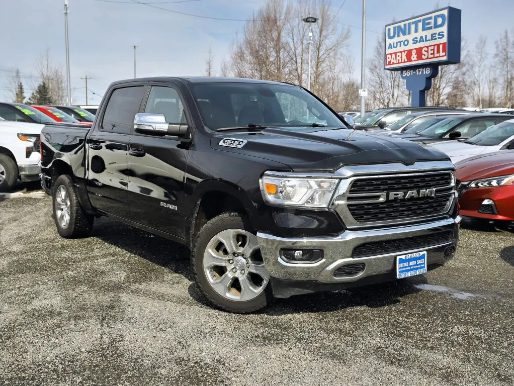 Black 2022 Ram 1500 Crew Cab Big Horn Pickup 4D 5 1/2 ft for sale in Anchorage, AK