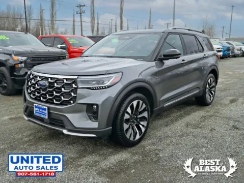 Photos of 2025 Ford Explorer Platinum Sport Utility 4D for sale in Anchorage, AK at United Auto Sales