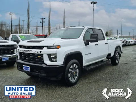 Photos of 2022 Chevrolet Silverado 2500 HD Crew Cab Custom Pickup 4D 8 ft for sale in Anchorage, AK at United Auto Sales