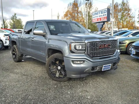 Gray 2016 GMC Sierra 1500 Crew Cab Denali Pickup 4D 5 3/4 ft for sale in Anchorage, AK