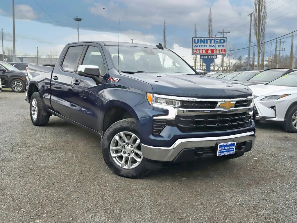 Blue 2022 Chevrolet Silverado 1500 Crew Cab LT Pickup 4D 6 1/2 ft for sale in Anchorage, AK