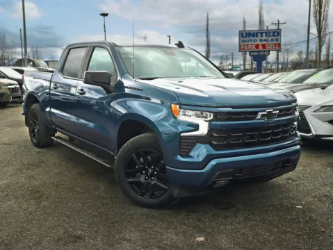 Blue 2024 Chevrolet Silverado 1500 Crew Cab RST Pickup 4D 5 3/4 ft for sale in Anchorage, AK