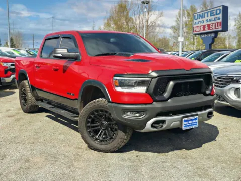 Red 2019 Ram 1500 Crew Cab Rebel Pickup 4D 5 1/2 ft for sale in Anchorage, AK