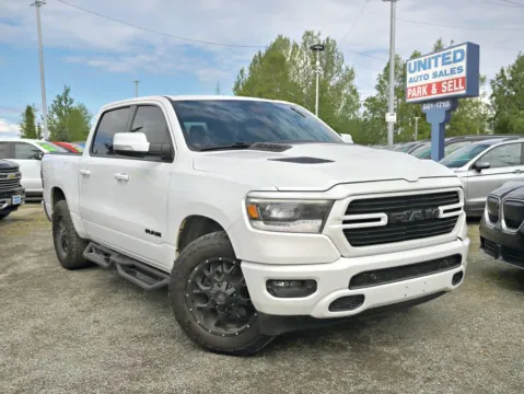 White 2019 Ram 1500 Crew Cab Rebel Pickup 4D 5 1/2 ft for sale in Anchorage, AK
