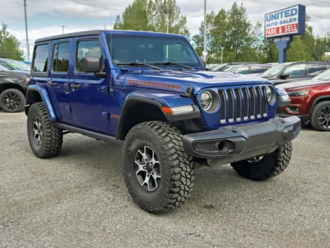 Blue 2019 Jeep Wrangler Unlimited Rubicon Sport Utility 4D for sale in Anchorage, AK