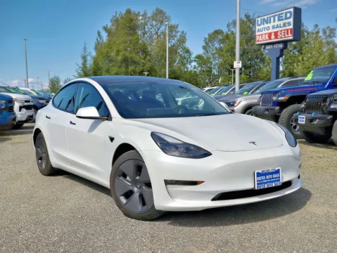 White 2022 Tesla Model 3 Long Range Sedan 4D for sale in Anchorage, AK