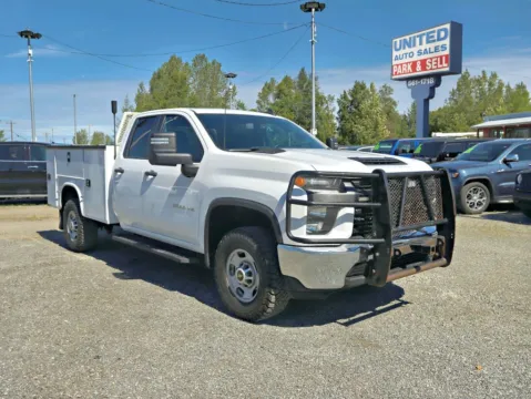 White 2023 Chevrolet Silverado 2500 HD Double Cab Work Truck Pickup 4D 8 ft for sale in Anchorage, AK