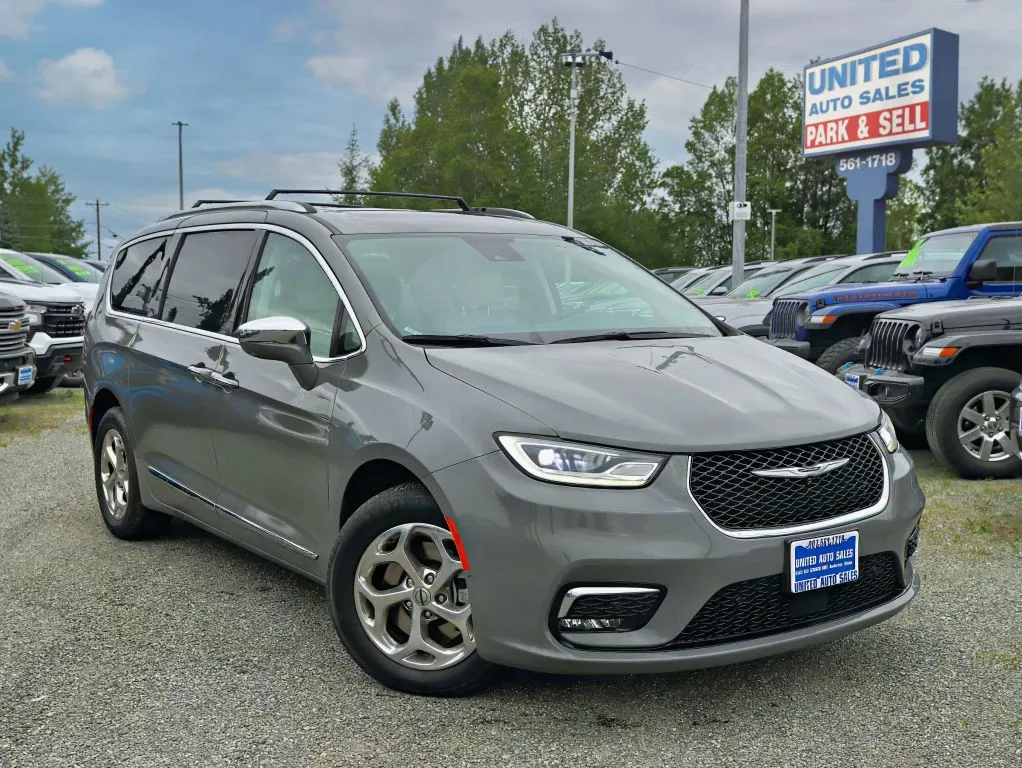 Gray 2021 Chrysler Pacifica Limited Minivan 4D for sale in Anchorage, AK