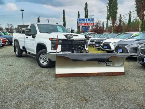 White 2022 Chevrolet Silverado 2500 HD Regular Cab Work Truck Pickup 2D 8 ft for sale in Anchorage, AK