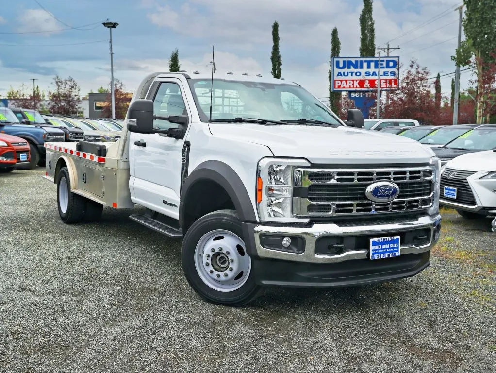 White 2023 Ford F550 Super Duty Regular Cab & Chassis XL Cab & Chassis 2D for sale in Anchorage, AK