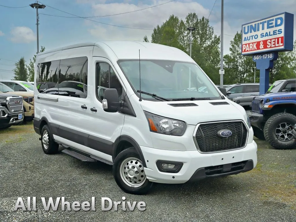 White 2024 Ford Transit 350 Passenger Van XLT w/Medium Roof Van 3D for sale in Anchorage, AK