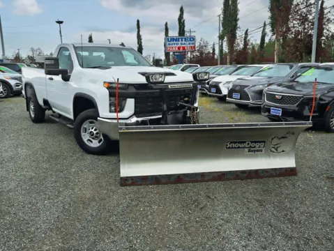 White 2022 Chevrolet Silverado 2500 HD Regular Cab Work Truck Pickup 2D 8 ft for sale in Anchorage, AK