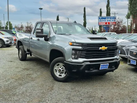Gray 2024 Chevrolet Silverado 2500 HD Double Cab Work Truck Pickup 4D 8 ft for sale in Anchorage, AK