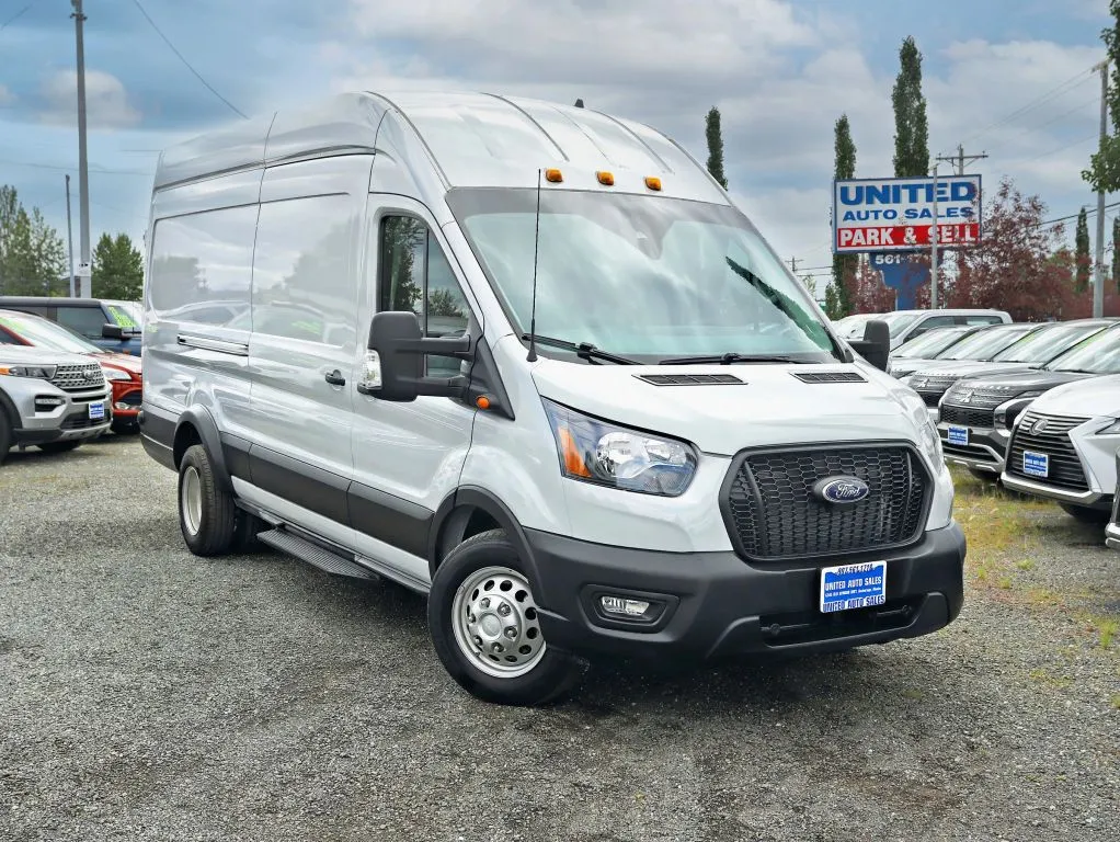 Gray 2023 Ford Transit 350 HD Cargo Van Extended Length High Roof w/11,000-lb GVWR Van 3D for sale in Anchorage, AK
