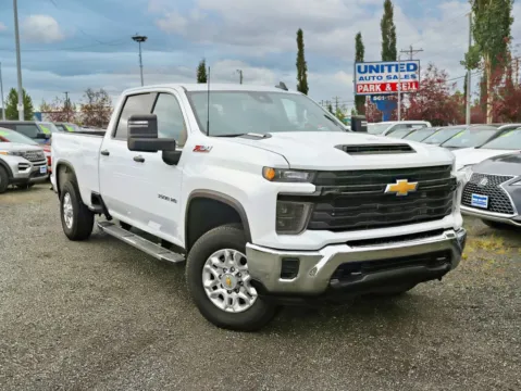 White 2024 Chevrolet Silverado 3500 HD Crew Cab Work Truck Pickup 4D 8 ft for sale in Anchorage, AK