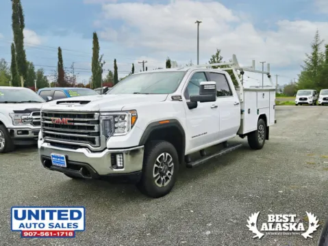 Photos of 2023 GMC Sierra 3500 HD Crew Cab SLT Pickup 4D 8 ft for sale in Anchorage, AK at United Auto Sales